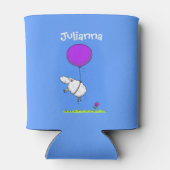 Schapen met een ballonvormig cartoon blikjeskoeler (Achterkant)