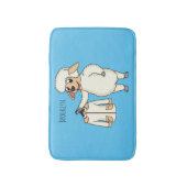 Schapen met een jasje cartoon badmat (Voorkant Verticaal)