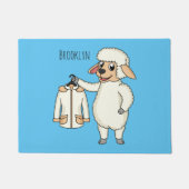 Schapen met een jasje cartoon deurmat (Voorkant)