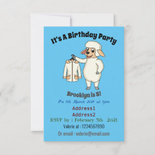 Schapen met een jasje cartoon kaart