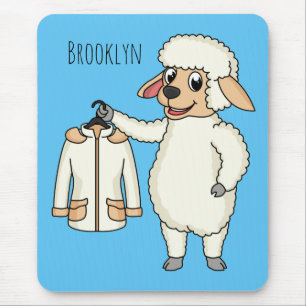 Schapen met een jasje cartoon muismat