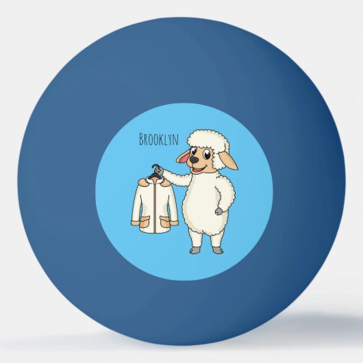 Schapen met een jasje cartoon pingpongbal (Voorkant)