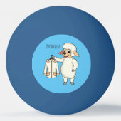 Schapen met een jasje cartoon pingpongbal (Achterkant)