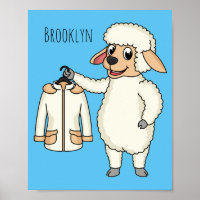 Schapen met een jasje cartoon