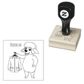 Schapen met een jasje cartoon rubberstempel (Gestempeld)