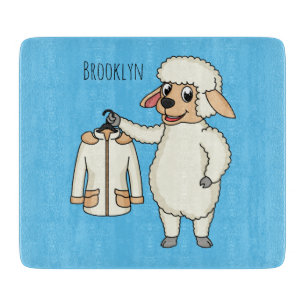 Schapen met een jasje cartoon snijplank