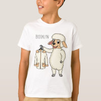 Schapen met een jasje cartoon