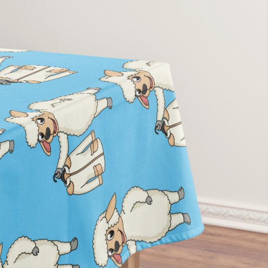 Schapen met een jasje cartoon tafelkleed (Voorbeeld)