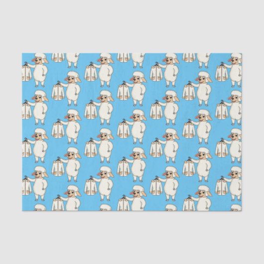 Schapen met een jasje cartoon tissuepapier (Voorkant)
