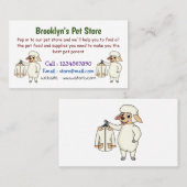 Schapen met een jasje cartoon visitekaartje (Voorkant / Achterkant)