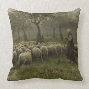 Schapen met een kudde schapen, Anton Mauve Kussen