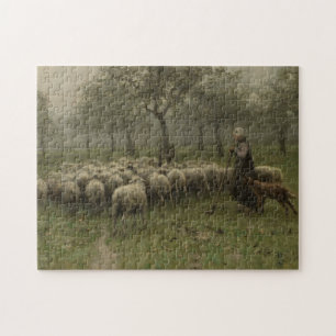 Schapen met een kudde schapen, Anton Mauve Legpuzzel
