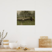Schapen met een kudde schapen, Anton Mauve Poster (Keuken)
