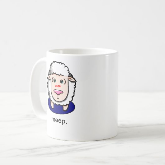 schapen met een mok van het schapenbericht (Voorkant links)