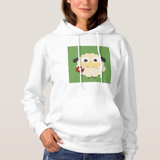 Schapen met een ventilator hoodie (Voorkant)