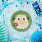 Schapen met een ventilator papieren bordje (Feest)