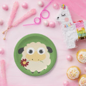 Schapen met een ventilator papieren bordje (Feest)