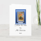 Schapen met hun herder feestdagen kaart (Achterkant)