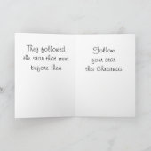 Schapen met hun herder feestdagen kaart (Binnen)