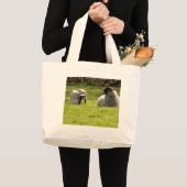 Schapen met lentlammeren grote tote bag (Voorkant (product))