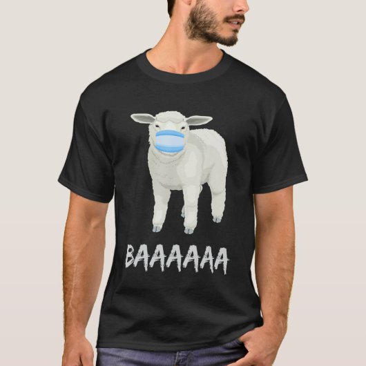 Schapen met masker. t-shirt (Voorkant)