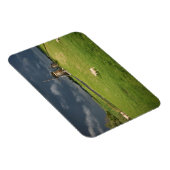 Schapen met windmolens onder donkere wolken magneet (Rechterzijde)