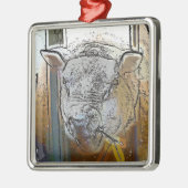 SCHAPEN METALEN ORNAMENT (Links)