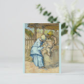 Schapen na Millet door Vincent Van Gogh Briefkaart (Staand voorkant)