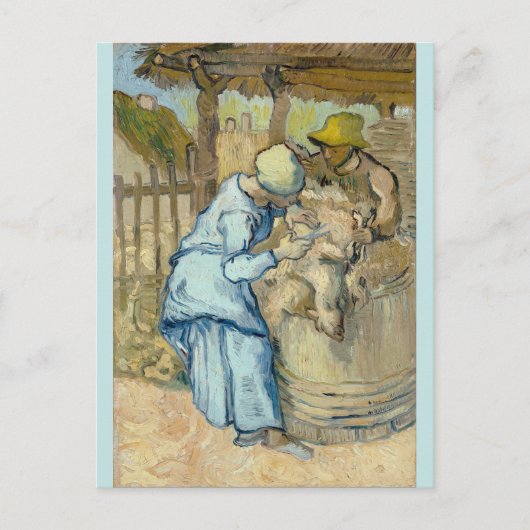 Schapen na Millet door Vincent Van Gogh Briefkaart (Voorkant)