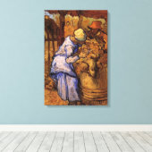 Schapen (na Millet) door Vincent van Gogh Canvas Afdruk (Insitu (Houten vloer))