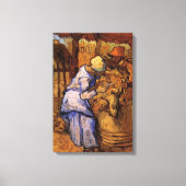 Schapen (na Millet) door Vincent van Gogh Canvas Afdruk (Voorkant)