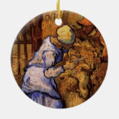 Schapen (na Millet) door Vincent van Gogh Keramisch Ornament (Achterkant)