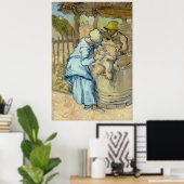 Schapen na Millet door Vincent Van Gogh Poster (Thuiskantoor)