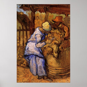 Schapen (na Millet) door Vincent van Gogh Poster