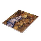 Schapen (na Millet) door Vincent van Gogh Tegeltje (Zijkant)