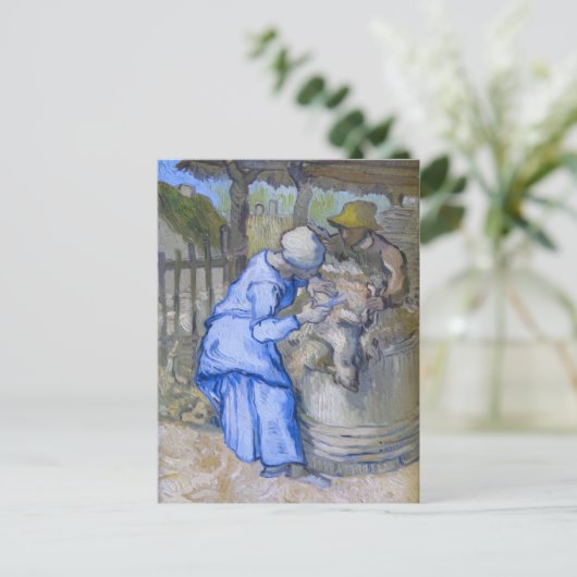 Schapen (na Millet), Van Gogh Fine Art Briefkaart (Staand voorkant)