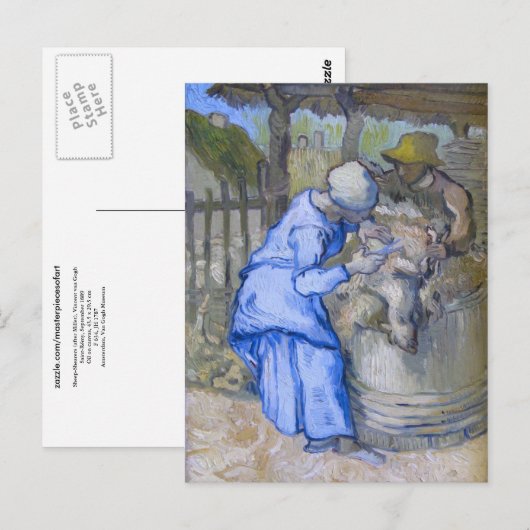 Schapen (na Millet), Van Gogh Fine Art Briefkaart (Voorkant / Achterkant)