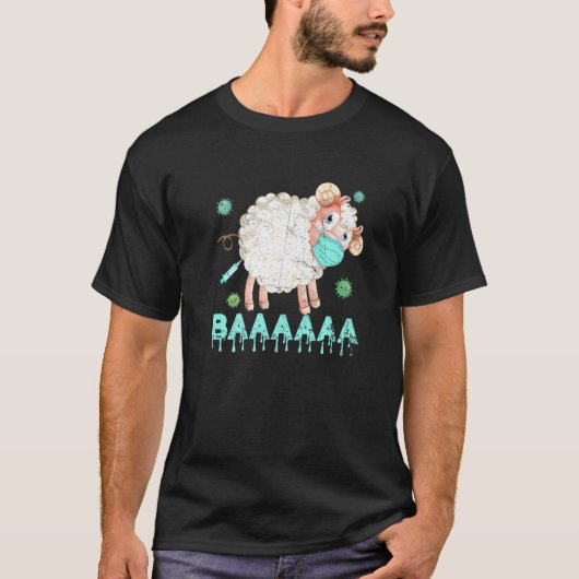 Schapen of schapen die antiVaccinemasschaap met F T-shirt (Voorkant)