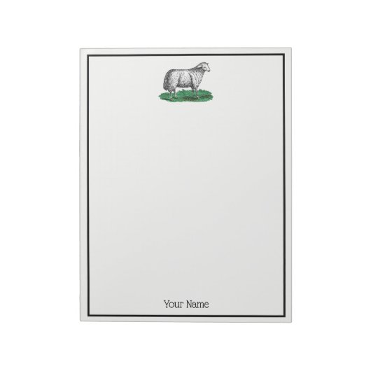  schapen Ooien landbouwhuisdieren Tekening C Notitieblok (Linkerzijde)