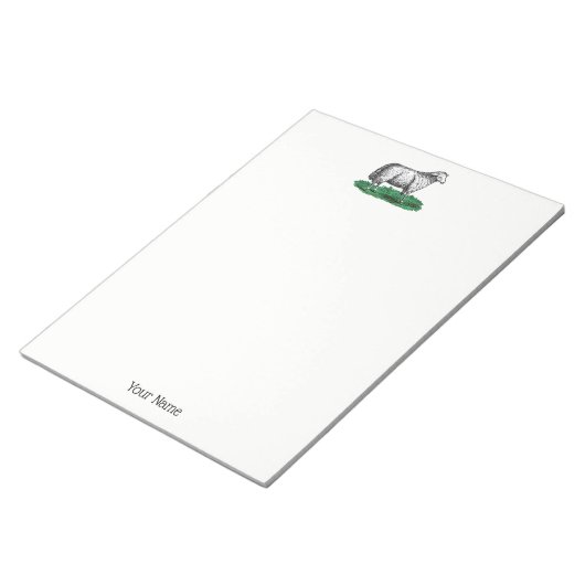  schapen Ooien landbouwhuisdieren Tekening C Notitieblok (Schuin)