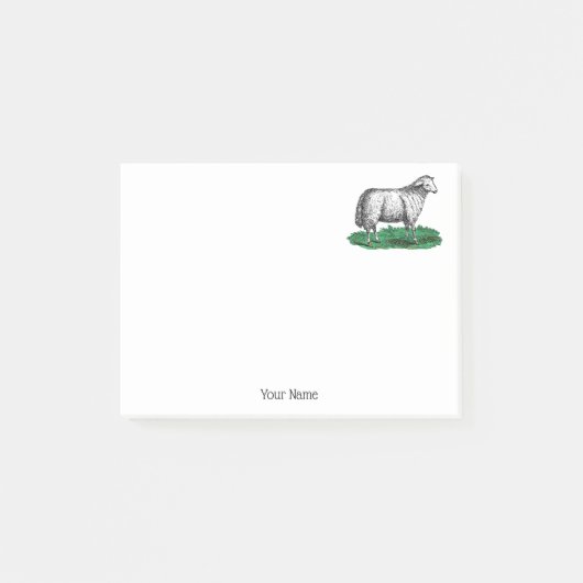 schapen Ooien landbouwhuisdieren Tekening C Post-it® Notes (Voorkant)