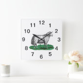  schapen Ooien landbouwhuisdieren Tekening C Vierkante Klok (Huis)