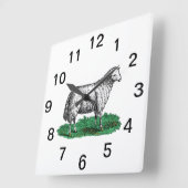  schapen Ooien landbouwhuisdieren Tekening C Vierkante Klok (Hoek)