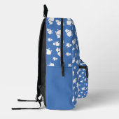 Schapen op blauwe achtergrond bedrukte rugzak (Links)