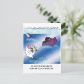 Schapen op de Ark Water Ski Briefkaart (Staand voorkant)
