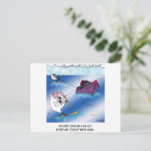 Schapen op de Ark Water Ski Briefkaart (Staand voorkant)