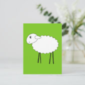 Schapen op de groene achtergrond. briefkaart (Staand voorkant)