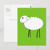Schapen op de groene achtergrond. briefkaart (Voorkant / Achterkant)