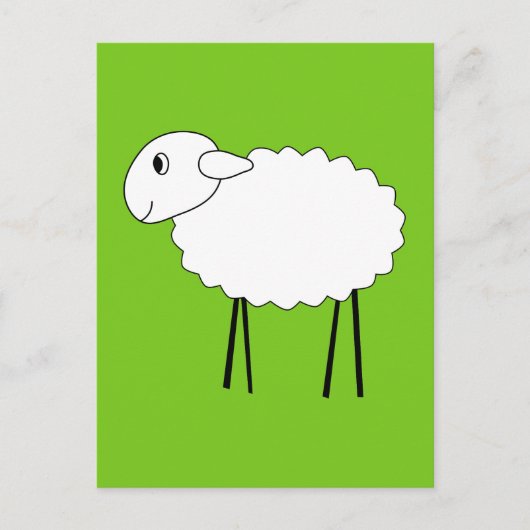 Schapen op de groene achtergrond. briefkaart (Voorkant)