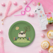 Schapen op een Bord op een platenpapier (Feest)